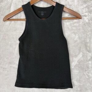 Brandy Melville Black Waffle Knit Tank Top Size Small